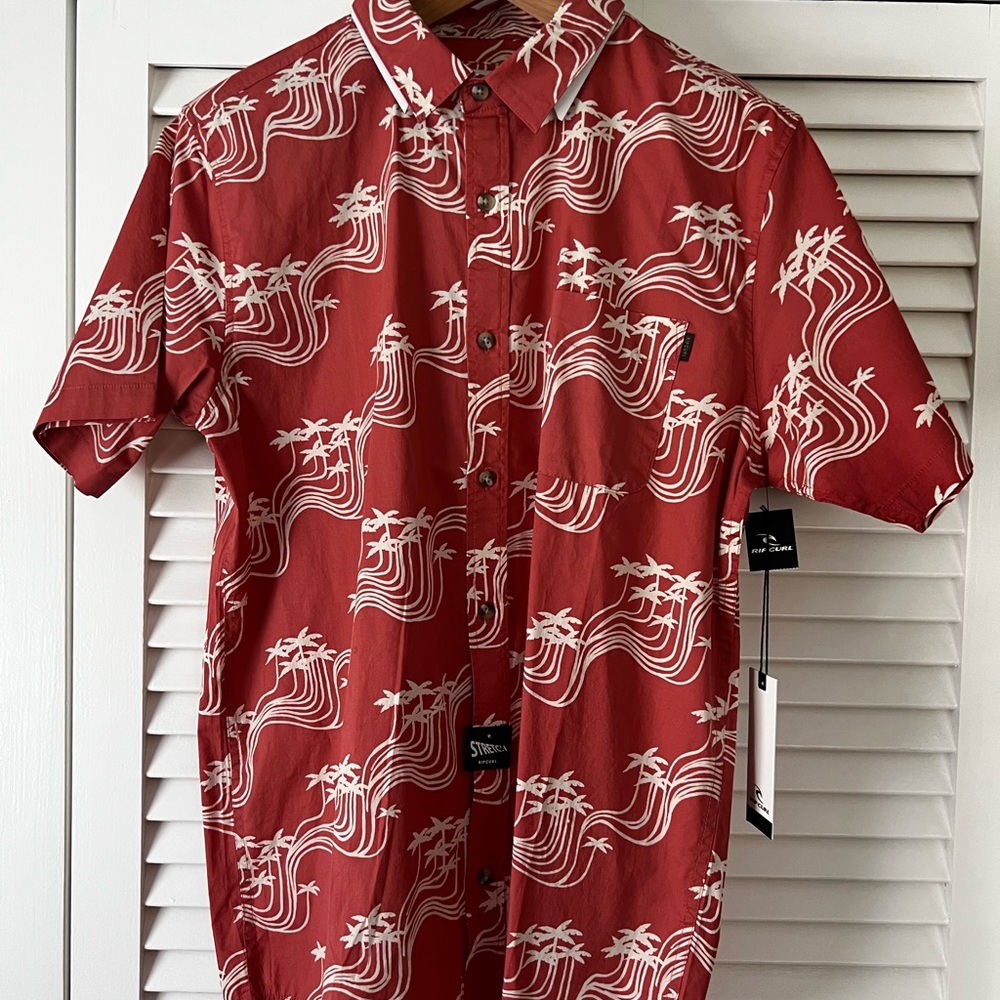 Men’s rip curl button up Hawaiian shirt size large